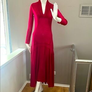 Fuzzi Sz M Raspberry Dog le Mesh Pink Long and Long Sleeve Dress